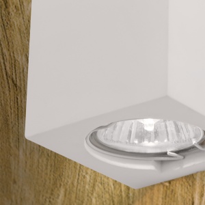Aplica LED de perete design ambiental Cube alba - Img 7