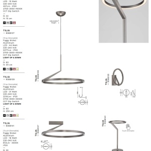 Aplica LED de perete design minimalist TILIA nickel 222634 universul-luminii.ro