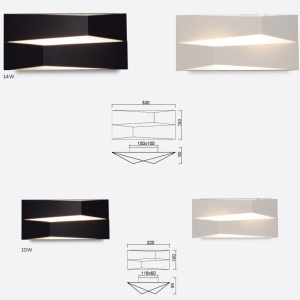 Aplica LED de perete design modern FUJI 10W neagra - Img 3
