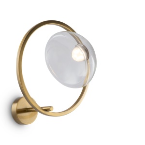 Aplica LED de perete design modern Lunare alama