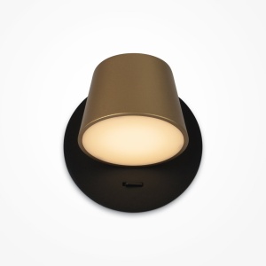 Aplica LED de perete design modern Pixel negru, alama - Img 4