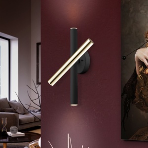 Aplica LED de perete design ultra-modern Varas negru/auriu - Img 3