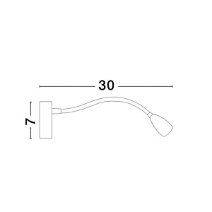 Aplica LED de perete directionabila design modern Flex crom NVL-9701613 - Img 2