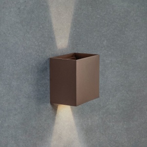 Aplica LED de perete iluminat exterior ambiental IP65 DAVOS XL corten 136284 universul-luminii.ro