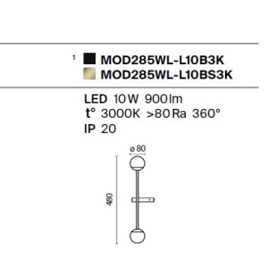 Aplica LED de perete stil minimalist Touch negru 227234 universul-luminii.ro