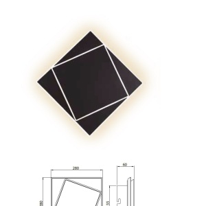 Aplica LED de perete/tavan DAKLA 18W neagra 132264 universul-luminii.ro