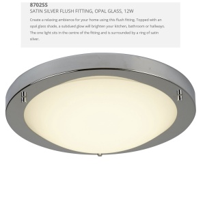 Aplica LED de perete / tavan pentru baie IP44 Flush 32cm 8702SS SRT 74584 universul-luminii.ro