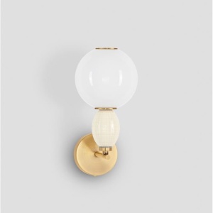 Aplica LED decorativa ceramica bej, alb, OBRIE 168754 universul-luminii.ro