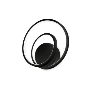Aplica LED design circular Oz ap on-off 2700k negru
