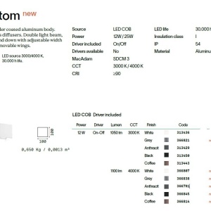 Aplica LED exterior ambientala IP54 ATOM AP D10 coffee 4000k - Img 2