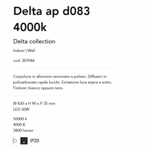 Aplica LED iluminat ambiental Delta ap d083 4000k 119884 universul-luminii.ro