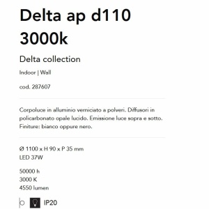 Aplica LED iluminat ambiental Delta ap d110 3000k 119834 universul-luminii.ro
