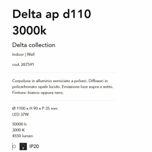 Aplica LED iluminat ambiental Delta ap d110 3000k 119844 universul-luminii.ro