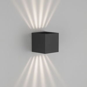 Aplica LED iluminat exterior ambiental IP65 VECTOR gri inchis