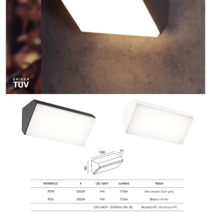 Aplica LED iluminat exterior modern IP65 SOLDEN gri inchis 136454 universul-luminii.ro