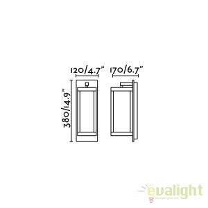 Aplica LED iluminat perete exterior stil clasic KERALA 74453 179474 universul-luminii.ro
