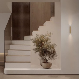 Aplica LED iluminat sus si jos RIVETA auriu mat 626974 universul-luminii.ro