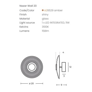 Aplica LED lumina ambientala NAZAR 20 - Img 5