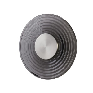 Aplica LED metal nickel satin sticla gri Cleo, 5, universul-luminii.ro