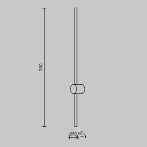 Aplica LED minimalista design liniar Light stick 10W negru 226584 universul-luminii.ro