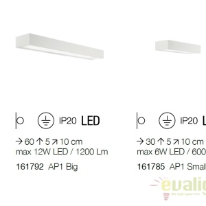 Aplica LED moderna cu lumina ambientala up/down CUBE AP1 SMALL 161785 51444 universul-luminii.ro
