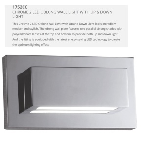 Aplica LED moderna design ambiental minimalist Wall crom 1752CC SRT - Img 2