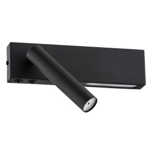 Aplica LED moderna pentru noptiera dormitor JASPER negru 103594 universul-luminii.ro