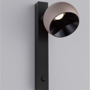 Aplica LED moderna stil minimalist LUSA negru/cafeniu 160184 universul-luminii.ro