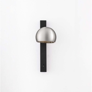 Aplica LED moderna stil minimalist LUSA negru/nickel 160194 universul-luminii.ro