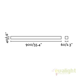 Aplica LED oglinda Baie IP44 stil modern minimalist NILO-2 crom 63319 179904 universul-luminii.ro