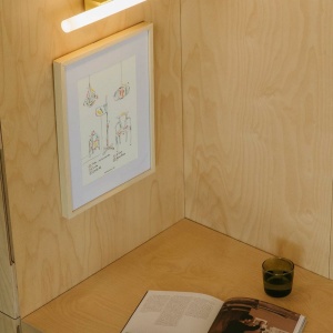 Aplica LED oglinda, tablou IP44 CALMA galben/opal 30cm - Img 2
