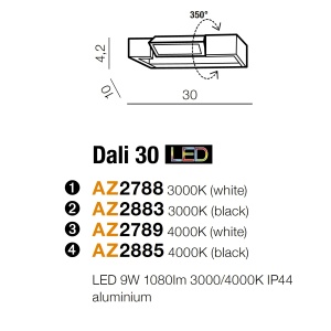 Aplica LED pentru baie directionabila 4000K Dali 30 alba 71154 universul-luminii.ro