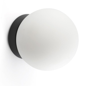 Aplica LED pentru baie IP44 PING D-10cm negru, alb