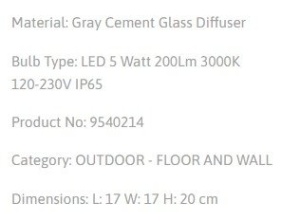 Aplica LED pentru exterior design modern IP65 Bev gri 250374 universul-luminii.ro