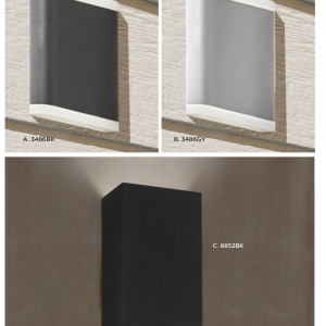 Aplica LED pentru exterior iluminat ambiental sus/jos Outdoor 8852BK SRT 75254 universul-luminii.ro