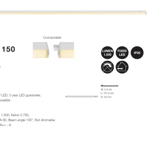 Aplica LED perete/ plafon design liniar Renton 150 47816101 NL 72674 universul-luminii.ro