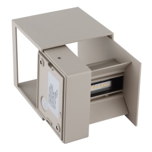 Aplica LED, Spot pentru iluminat exterior design modern IP54 Veronika nisip 10x10cm - Img 7