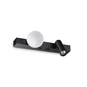 Aplica LED stil minimalist Ping pong ap negru