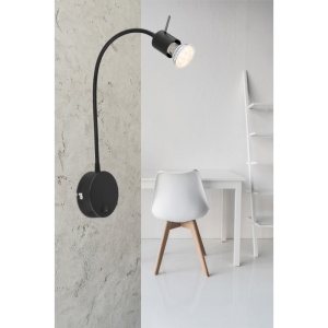 Aplica minimalista cu brat flexibil si Spot MILLY negru 105744 universul-luminii.ro
