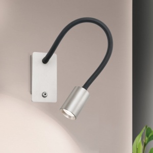 Aplica minimalista cu reader LED directionabil Kurt crom - Img 2