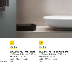 Aplica pentru baie design modern IP44 MARA alama 234224 universul-luminii.ro
