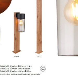 Aplica pentru exterior design industrial IP44 Etsi maro, negru 221524 universul-luminii.ro