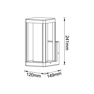 Aplica pentru perete exterior IP65 NEVADA gri, MA-8899 247204 universul-luminii.ro
