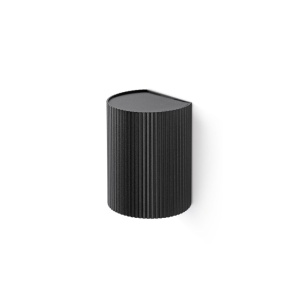 Aplica perete aluminiu striat negru, 1xGU10, SOLE round - Img 3
