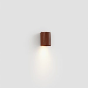 Aplica perete aluminiu striat terracotta, 1xGU10, SOLE round - Img 4