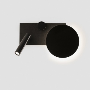 Aplica perete ambientala cu reader LED KLEE negru stanga 235384 universul-luminii.ro