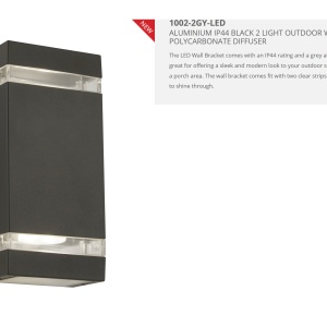 Aplica perete exterior IP44 Up and Down Sheffield gri inchis 75154 universul-luminii.ro