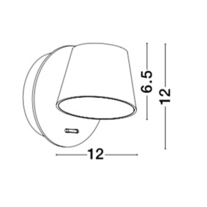 Aplica perete LED directionabila design modern Amadeo neagra NVL-8223602 77644 universul-luminii.ro
