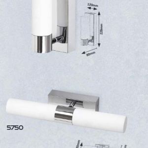 Aplica perete LED pentru oglinda baie IP44 Jim 2L 5750 RX 191954 universul-luminii.ro