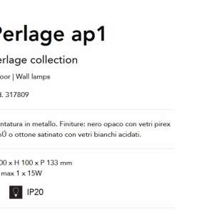 Aplica perete moderna stil minimalist Perlage ap1 fumuriu - Img 3